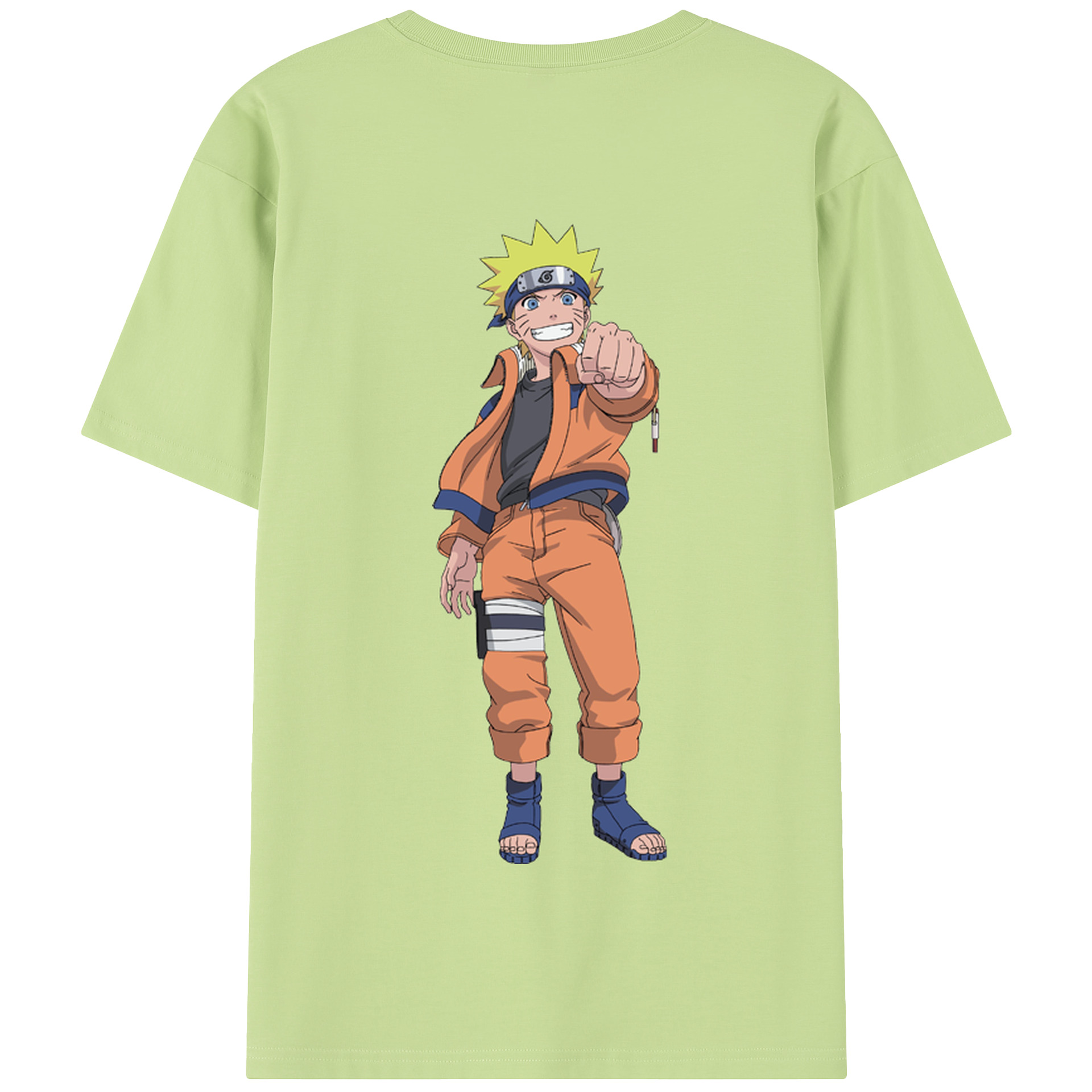 （画像用） NARUTO -ナルト- うずまき ナルト Uzumaki Naruto 綿100％半袖Tシャツ（背面プリント）